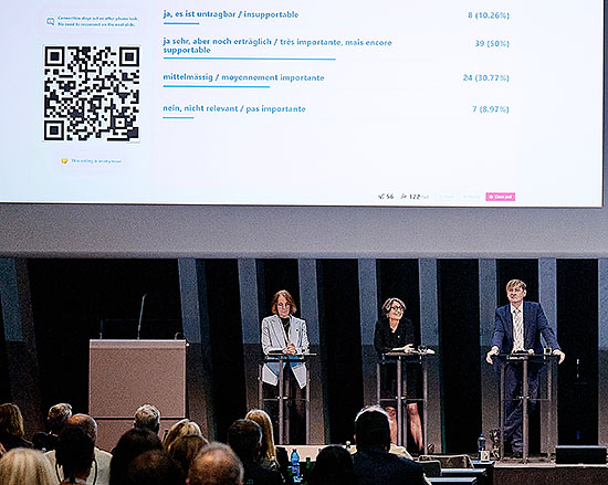 forumofac.25: Von links nach rechts: Martine Ruggli, Manuela Weichelt und Stefan Meierhans- © forumofac25 / Sedrik Nemeth